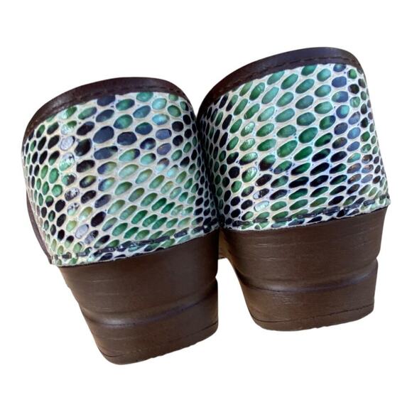 Sanita Clogs Womens Colorful Leather Snake Pattern Nurse SlipOns Size EU 35 US 4 - Picture 13 of 16